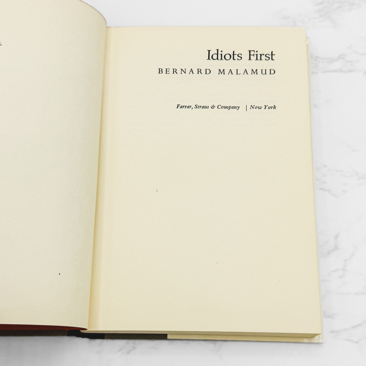 Idiots First by Bernard Malamud [FIRST EDITION] 1964  • Farrar Straus Giroux