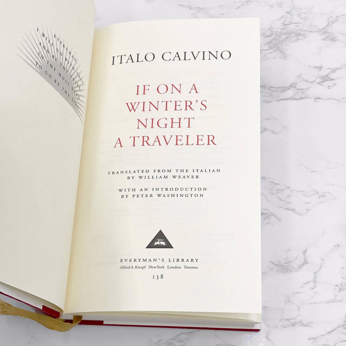 If on a Winter’s Night a Traveler by Italo Calvino [COLLECTOR'S EDITION HARDCOVER ] 1993 • Everyman's Library