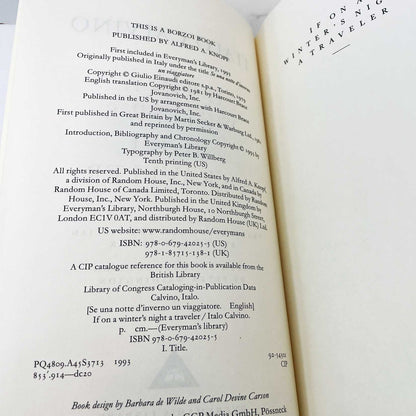 If on a Winter’s Night a Traveler by Italo Calvino [COLLECTOR'S EDITION HARDCOVER ] 1993 • Everyman's Library