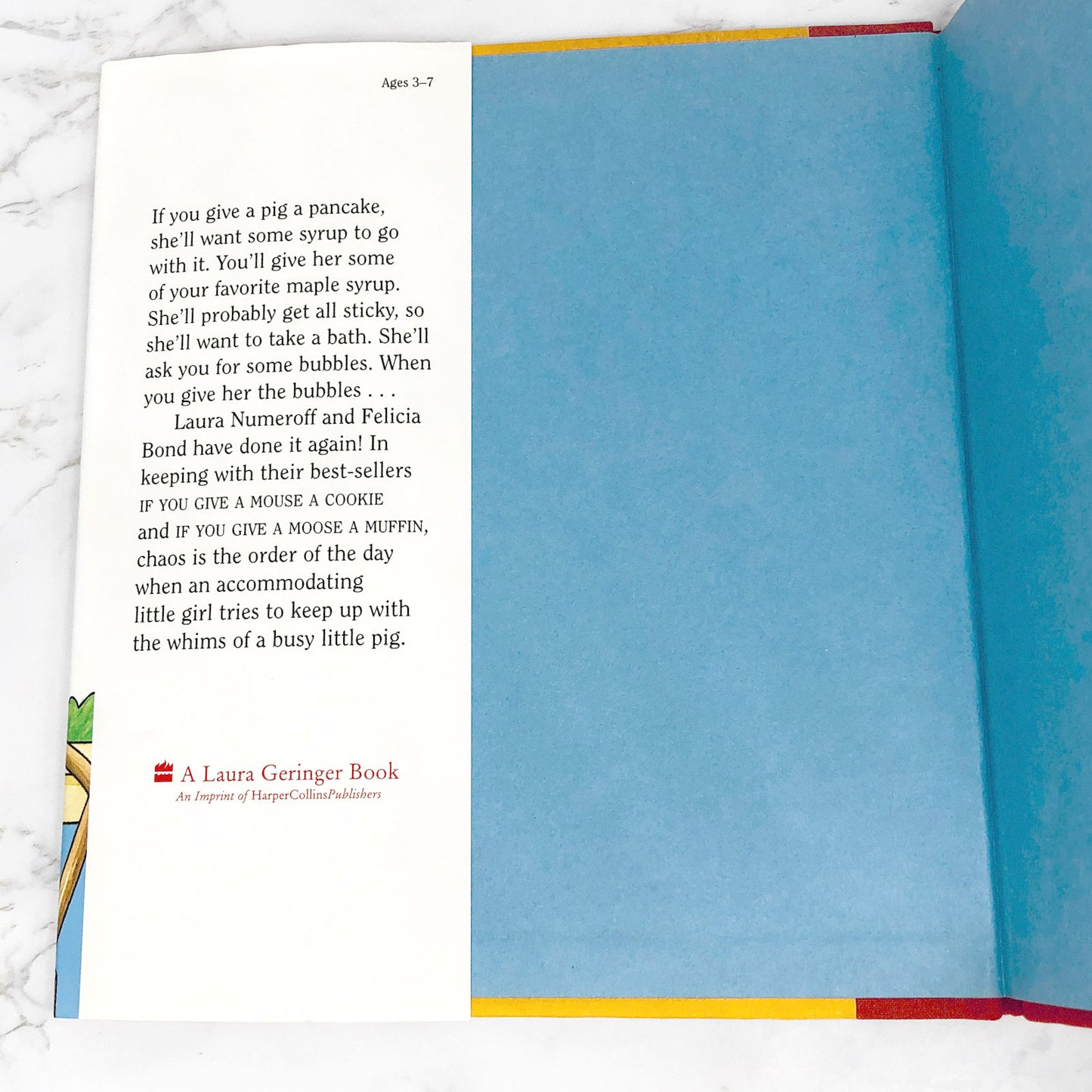 If You Give a Pig a Pancake by Laura Joffe Numeroff & Felicia Bond [FIRST EDITION] 1998 • Harper Collins