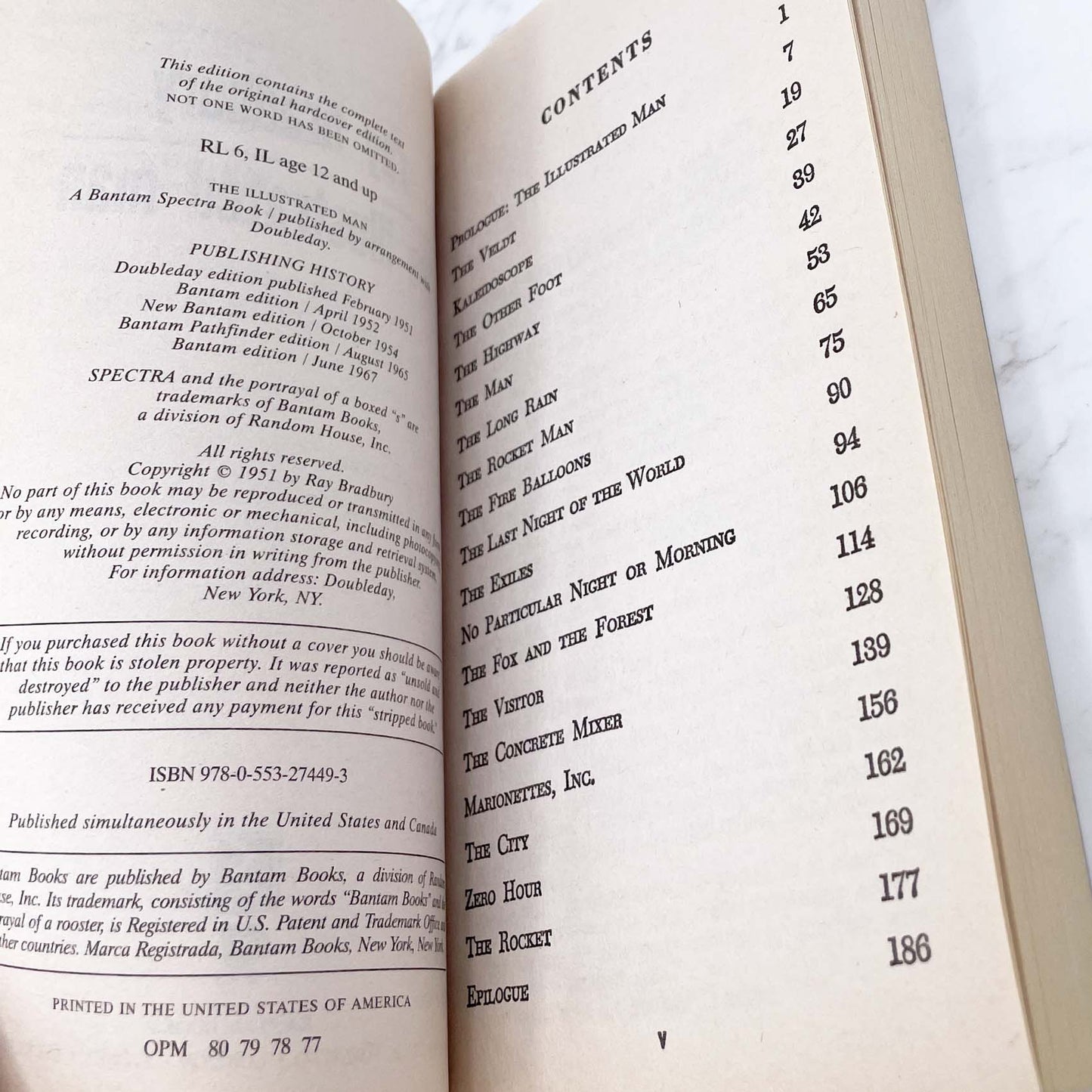 The Illustrated Man by Ray Bradbury [1990 PAPERBACK] • Bantam Spectra • Mint!