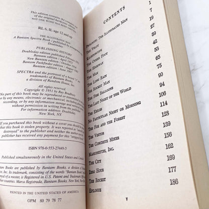 The Illustrated Man by Ray Bradbury [1990 PAPERBACK] • Bantam Spectra • Mint!