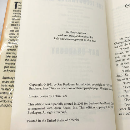 The Illustrated Man by Ray Bradbury [HARDCOVER RE-ISSUE] 2001 • BOMC