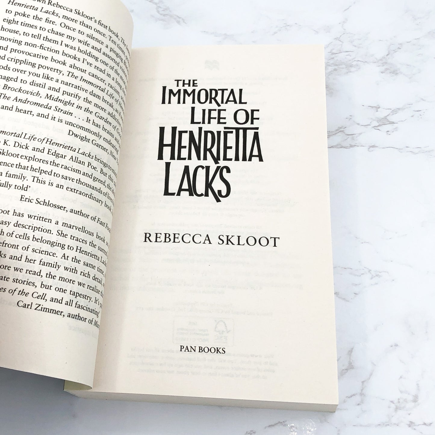 The Immortal Life of Henrietta Lacks by Rebecca Skloot [U.K TRADE PAPERBACK] 2011 • Pan