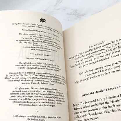 The Immortal Life of Henrietta Lacks by Rebecca Skloot [U.K TRADE PAPERBACK] 2011 • Pan