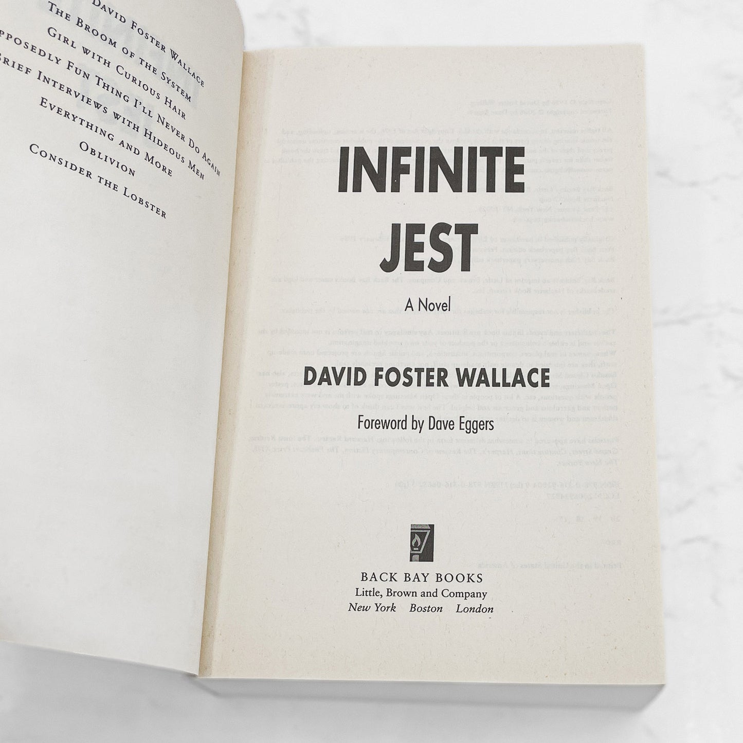 Infinite Jest by David Foster Wallace [TRADE PAPERBACK] 2006 • Back Bay