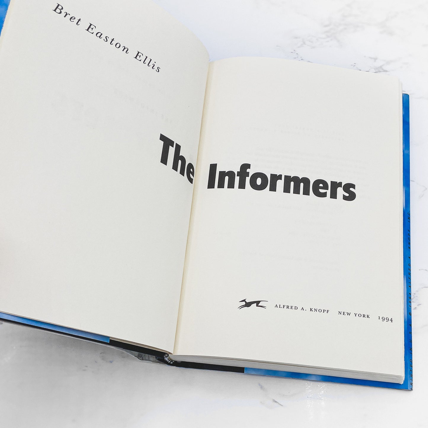 The Informers by Bret Easton Ellis [FIRST EDITION • FIRST PRINTING] 1994 • Knopf