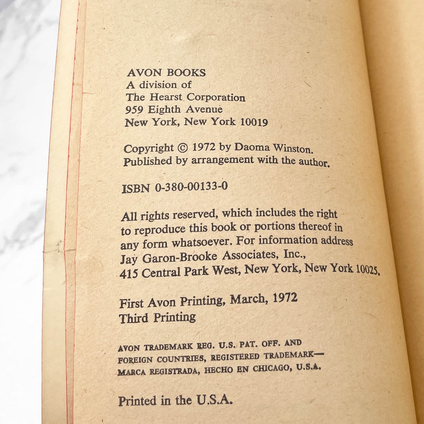 The Inheritance by Daoma Winston [FIRST EDITION PAPERBACK] 1972 • Avon