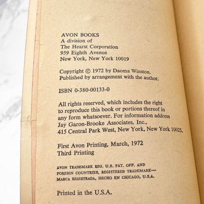 The Inheritance by Daoma Winston [FIRST EDITION PAPERBACK] 1972 • Avon