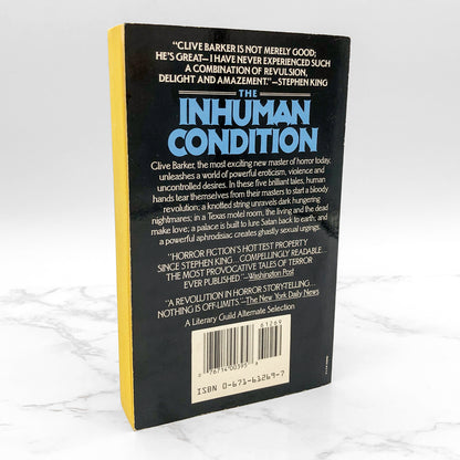 The Inhuman Condition by Clive Barker [FIRST PAPERBACK PRINTING] 1987 • Pocket Horror