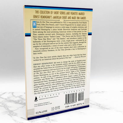 In Our Time by Ernest Hemingway [TRADE PAPERBACK] 2003 • Scribner