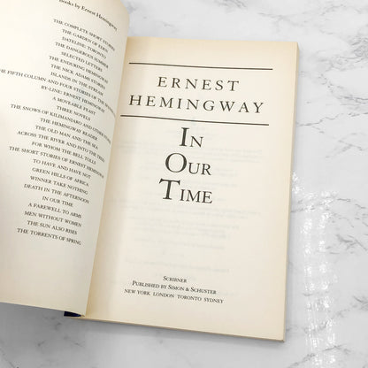 In Our Time by Ernest Hemingway [TRADE PAPERBACK] 2003 • Scribner
