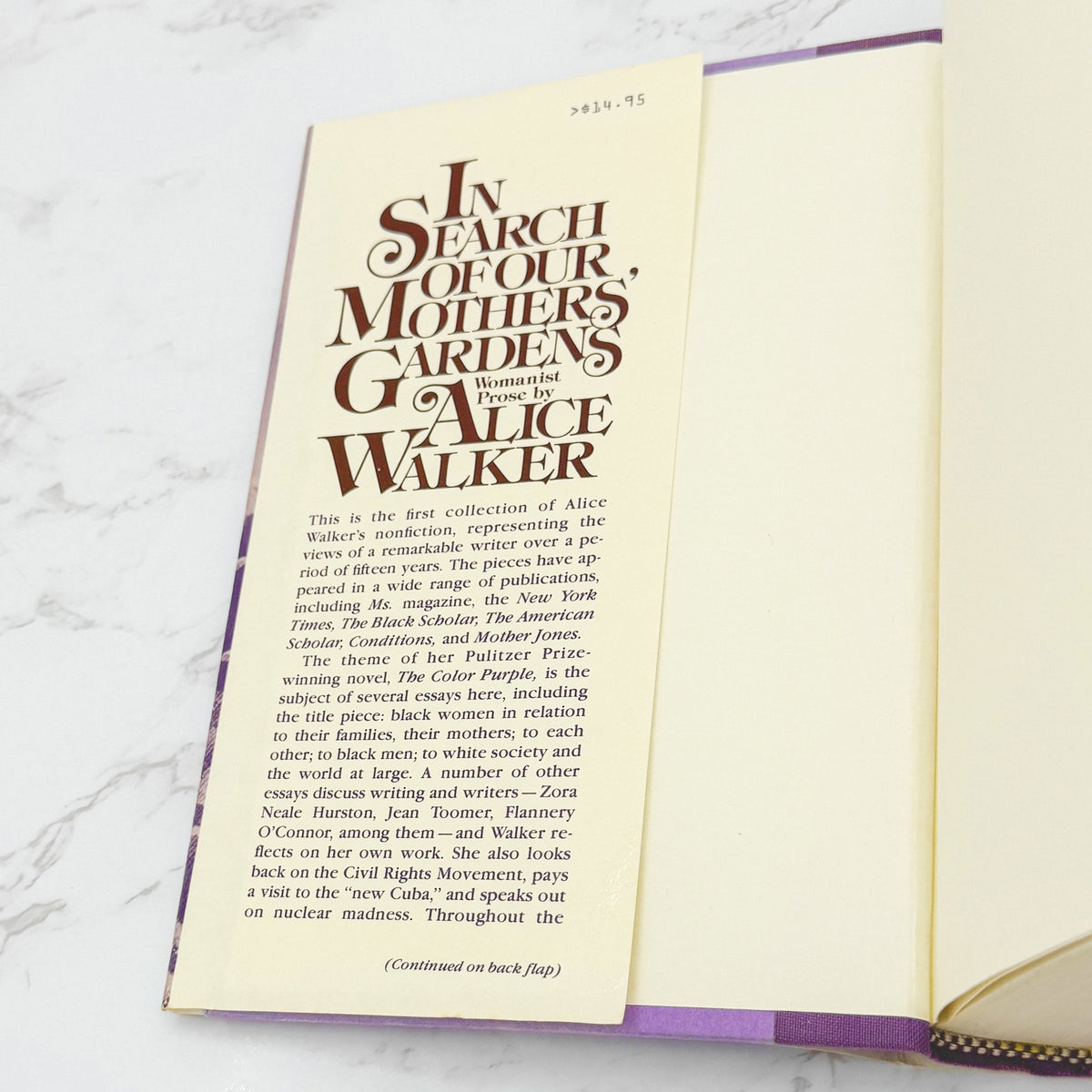 In Search of Our Mothers' Gardens by Alice Walker [FIRST EDITION] 1983 • HBJ