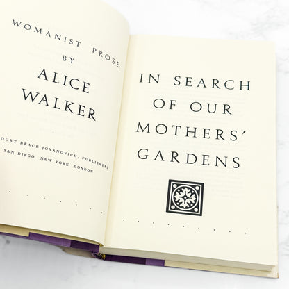In Search of Our Mothers' Gardens by Alice Walker [FIRST EDITION] 1983 • HBJ