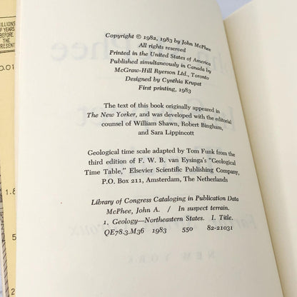 In Suspect Terrain by John McPhee [FIRST PAPERBACK PRINTING] 1983 • Farrar Straus Giroux