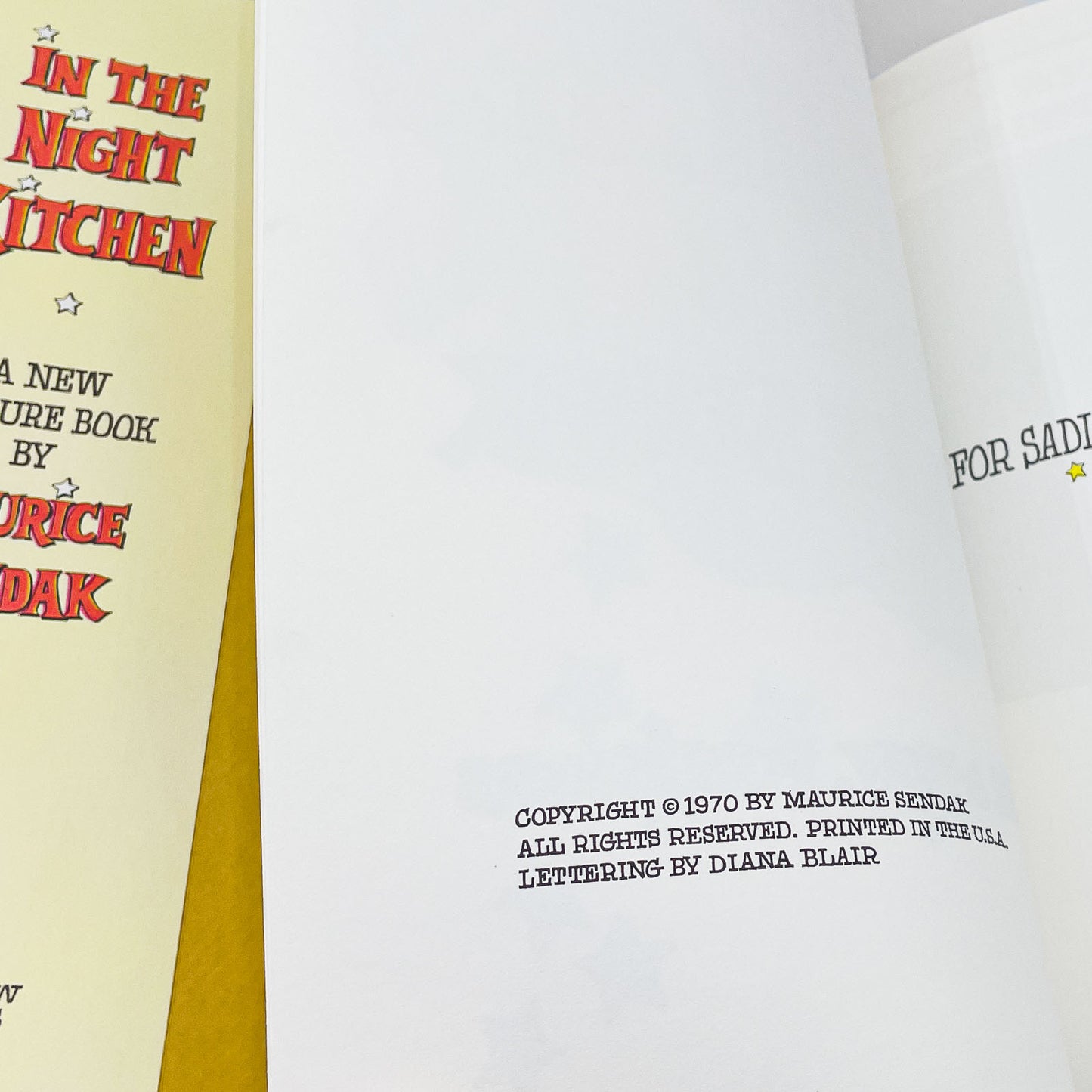 In The Night Kitchen by Maurice Sendak [FIRST EDITION] 1970 • Harper & Row