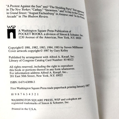 In the Penny Arcade by Steven Millhauser [FIRST PAPERBACK PRINTING] 1987 • Washington Sq.