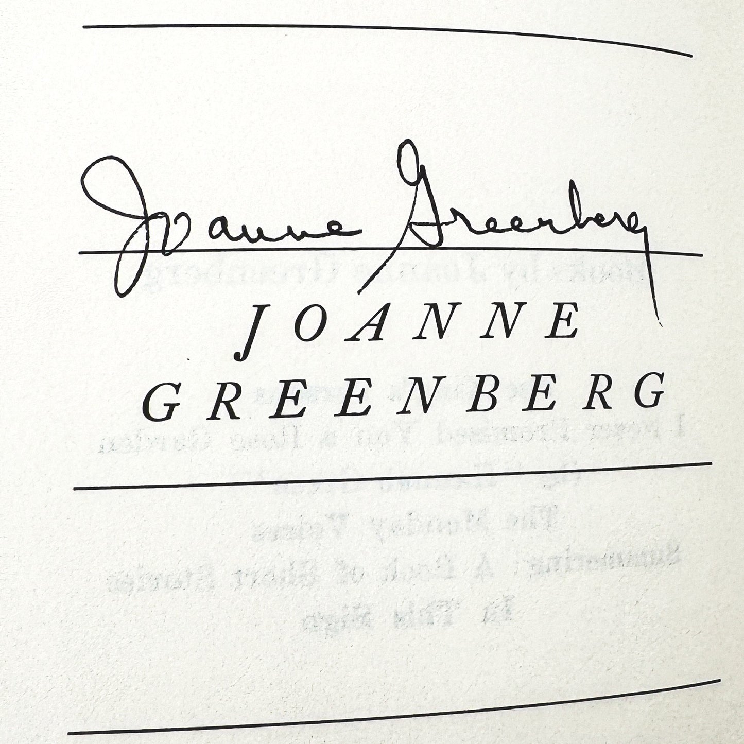 In This Sign by Joanne Greenberg SIGNED! [FIRST EDITION • FIRST PRINTING] 1970 • Holt Rinehart & Winston
