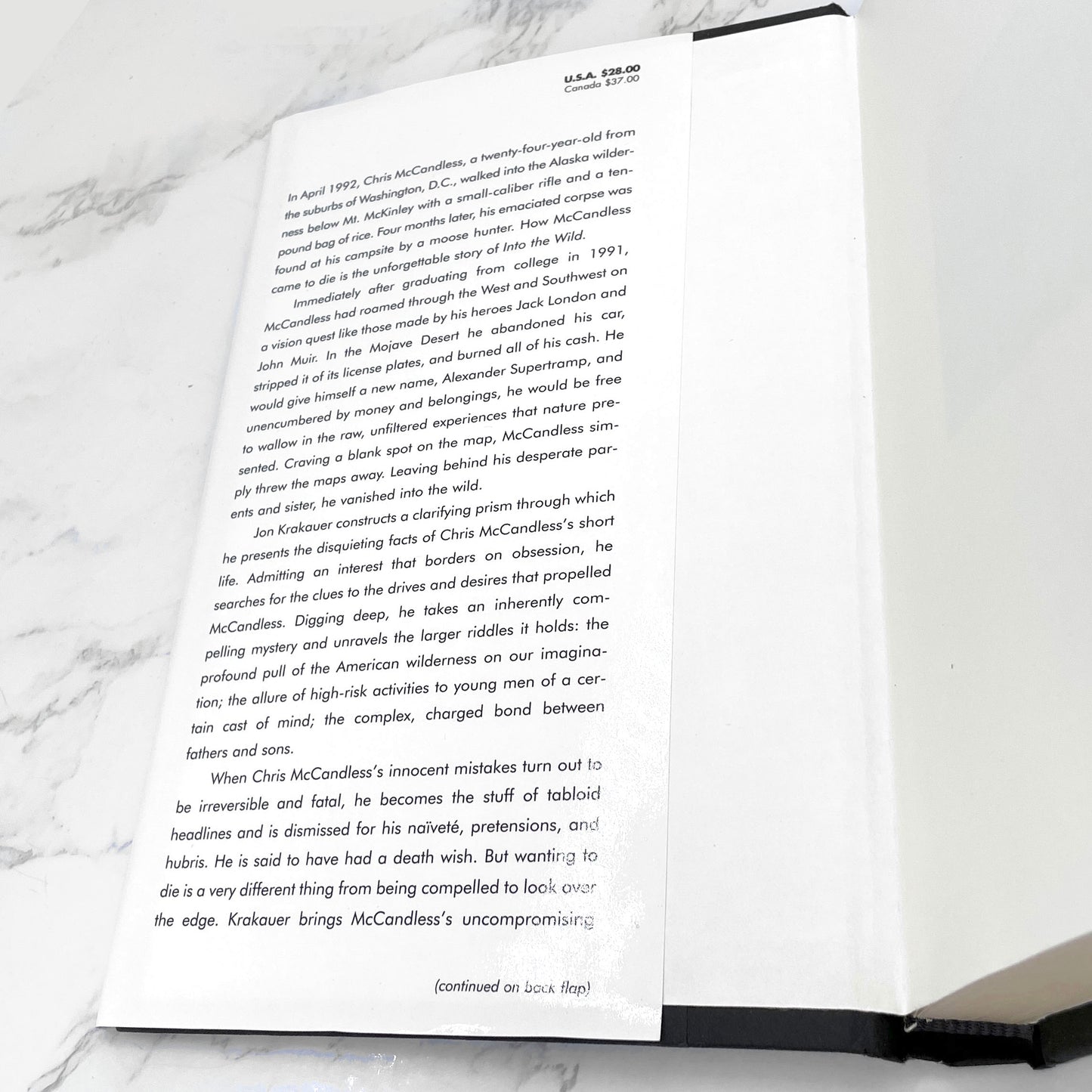 Into the Wild by Jon Krakauer [HARDCOVER RE-PRINT] 2008 • Villard