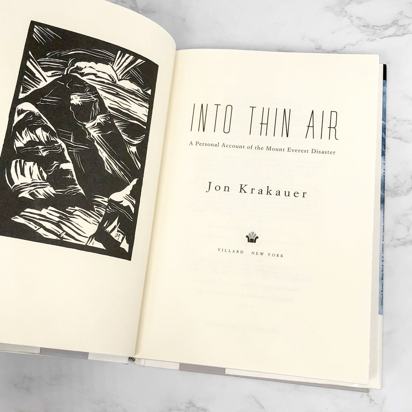 Into Thin Air: A Personal Account of the Mt. Everest Disaster by Jon Krakauer [FIRST EDITION] 1997