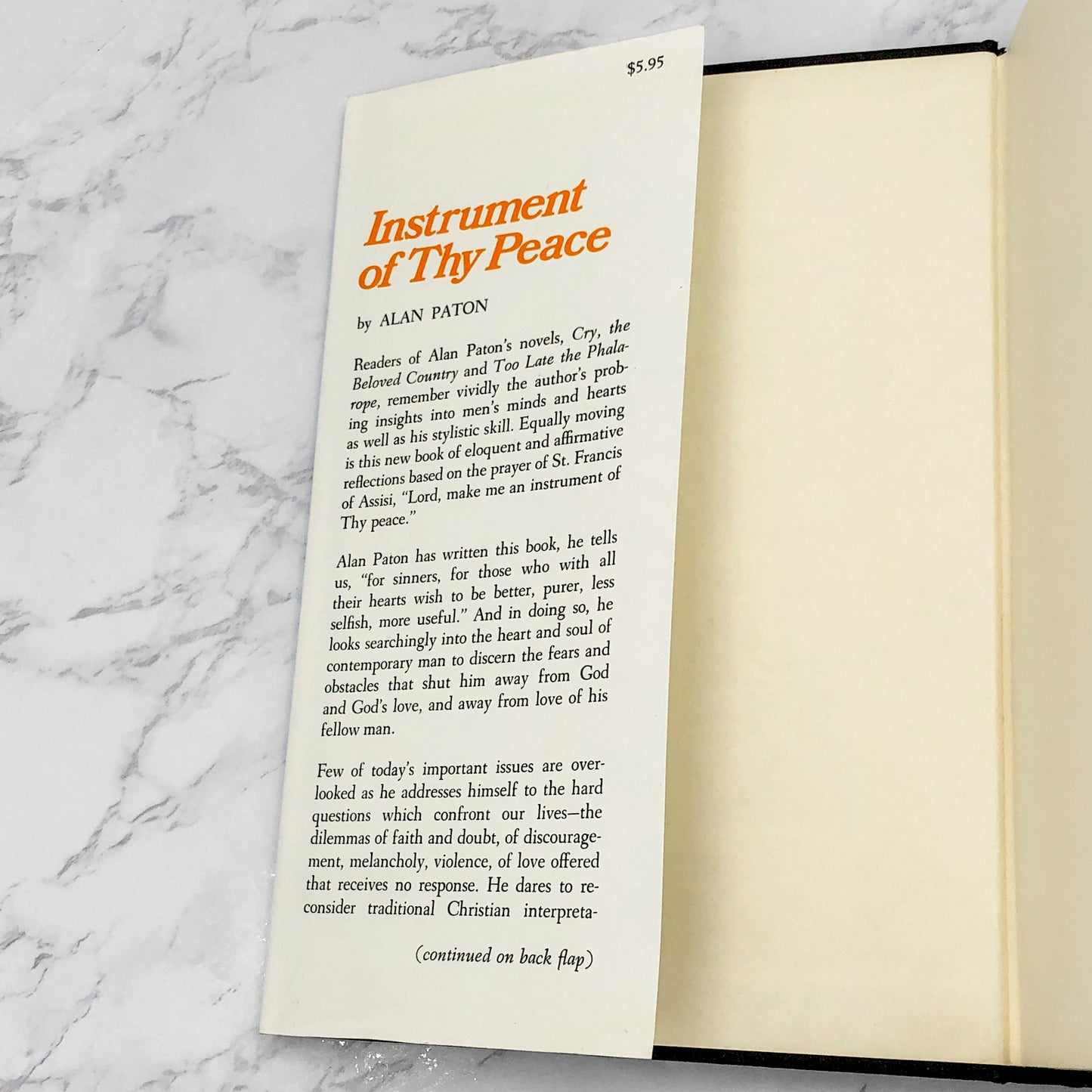 Instrument of Thy Peace by Alan Paton [FIRST EDITION] 1968 • The Seabury Press