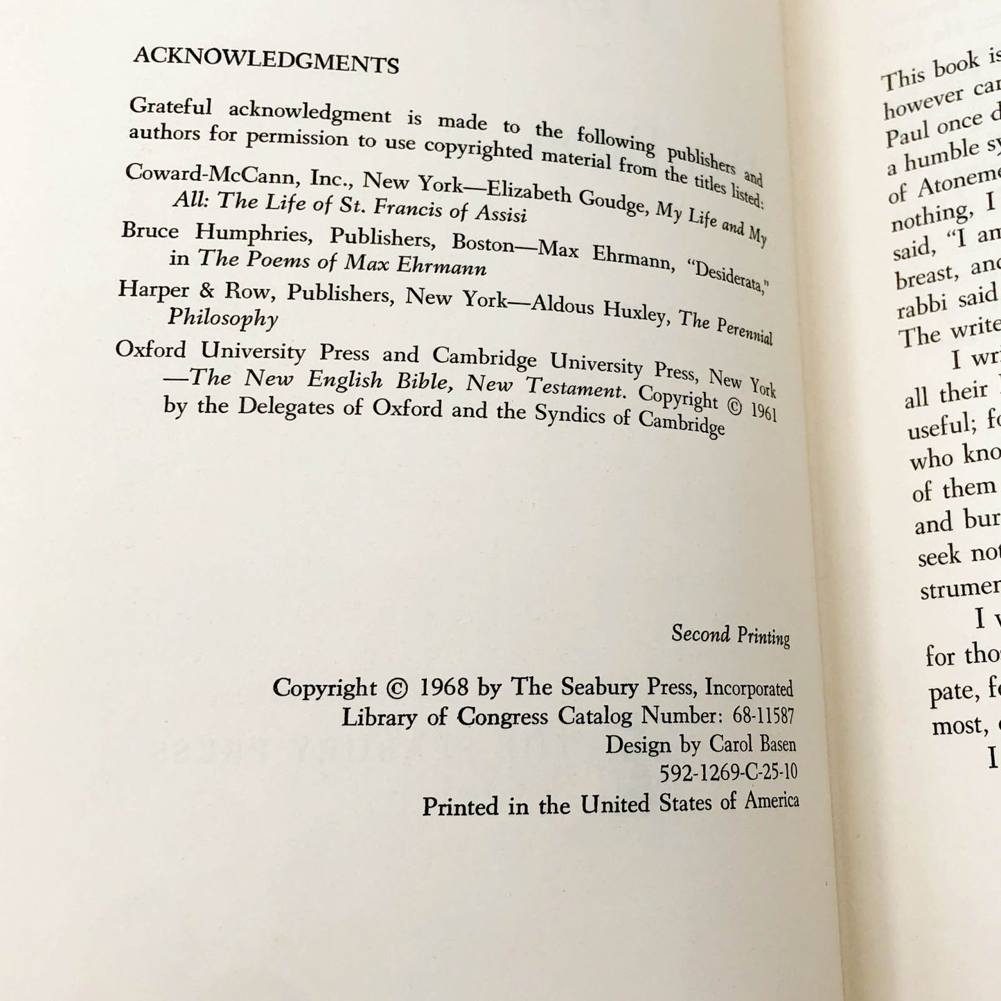 Instrument of Thy Peace by Alan Paton [FIRST EDITION] 1968 • The Seabury Press