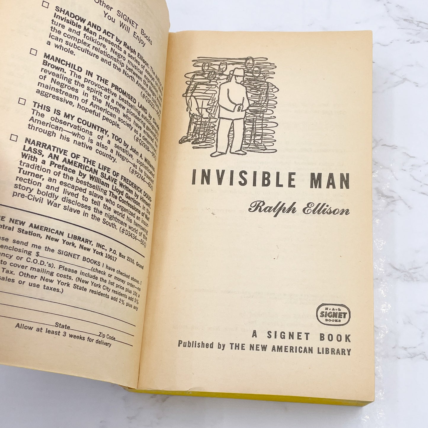 Invisible Man by Ralph Ellison [1952 PAPERBACK] Signet • 21st Printing