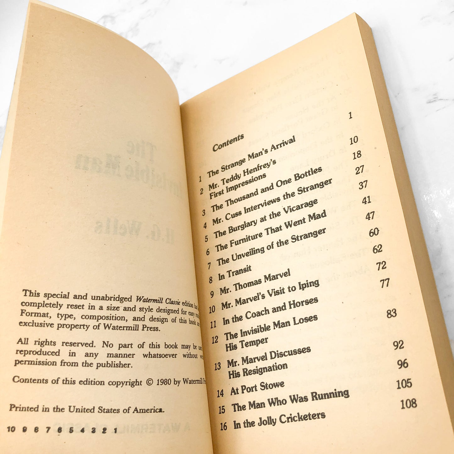 The Invisible Man by H.G. Wells [1980 PAPERBACK] • Watermill Classics