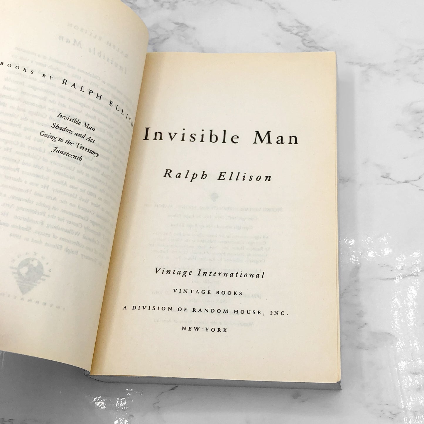 Invisible Man by Ralph Ellison [TRADE PAPERBACK] 1995 • Vintage International