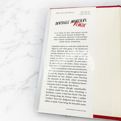 Invisible Monsters Remix by Chuck Palahniuk [FIRST EDITION • FIRST PRINTING] 2012 • W.W. Norton & Co.