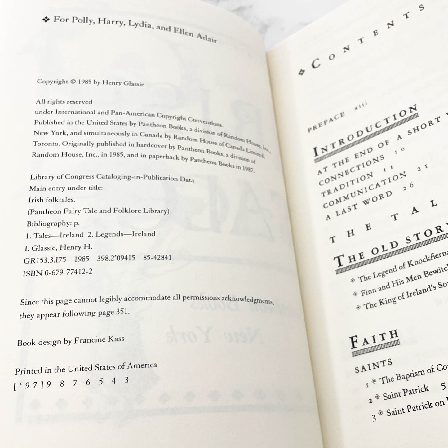 Irish Folktales edited by Henry Glassie [TRADE PAPERBACK RE-ISSUE] 1997 • Pantheon Folklore