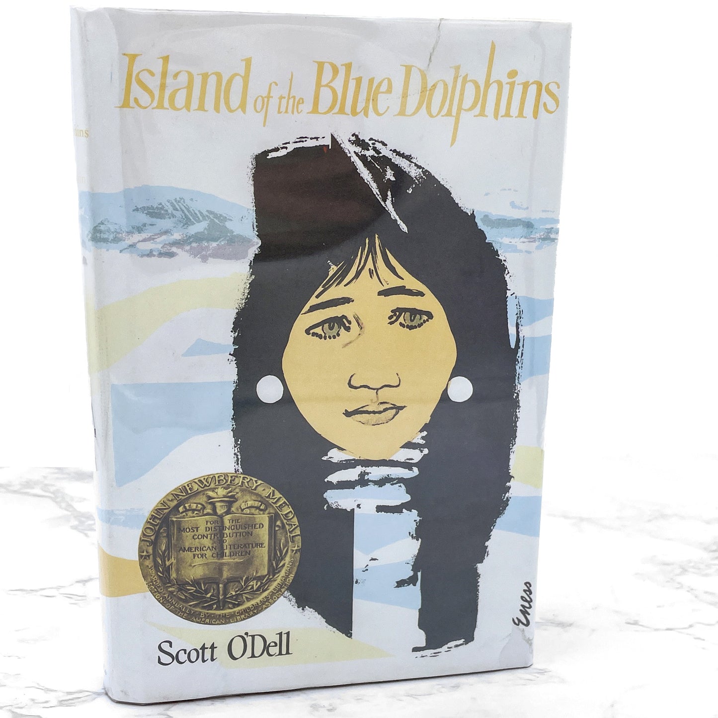 Island of the Blue Dolphins by Scott O'Dell [FIRST EDITION RE-PRINT] 62nd Printing • Houghton Mifflin