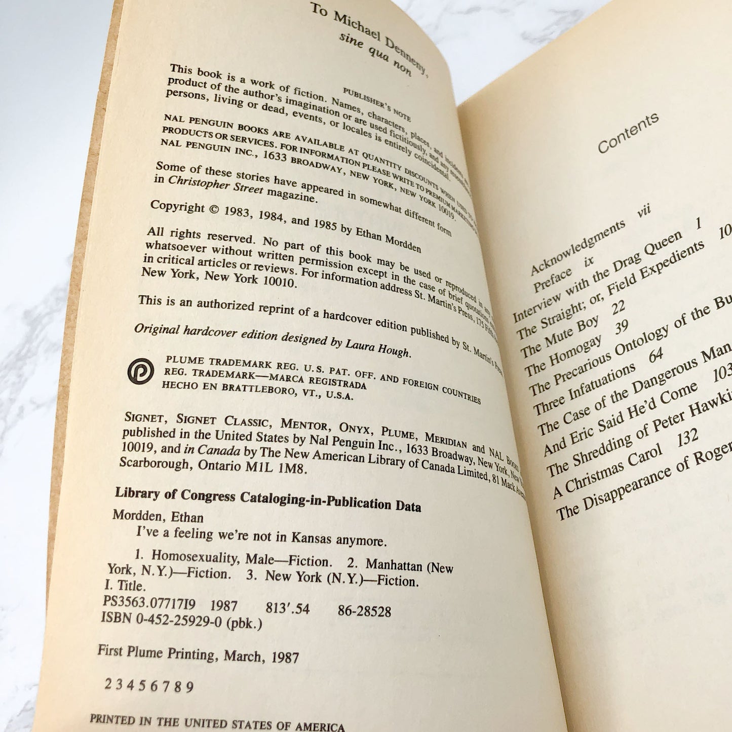 I've a Feeling We're Not in Kansas Anymore by Ethan Mordden [FIRST PAPERBACK EDITION] 1987 • Plume