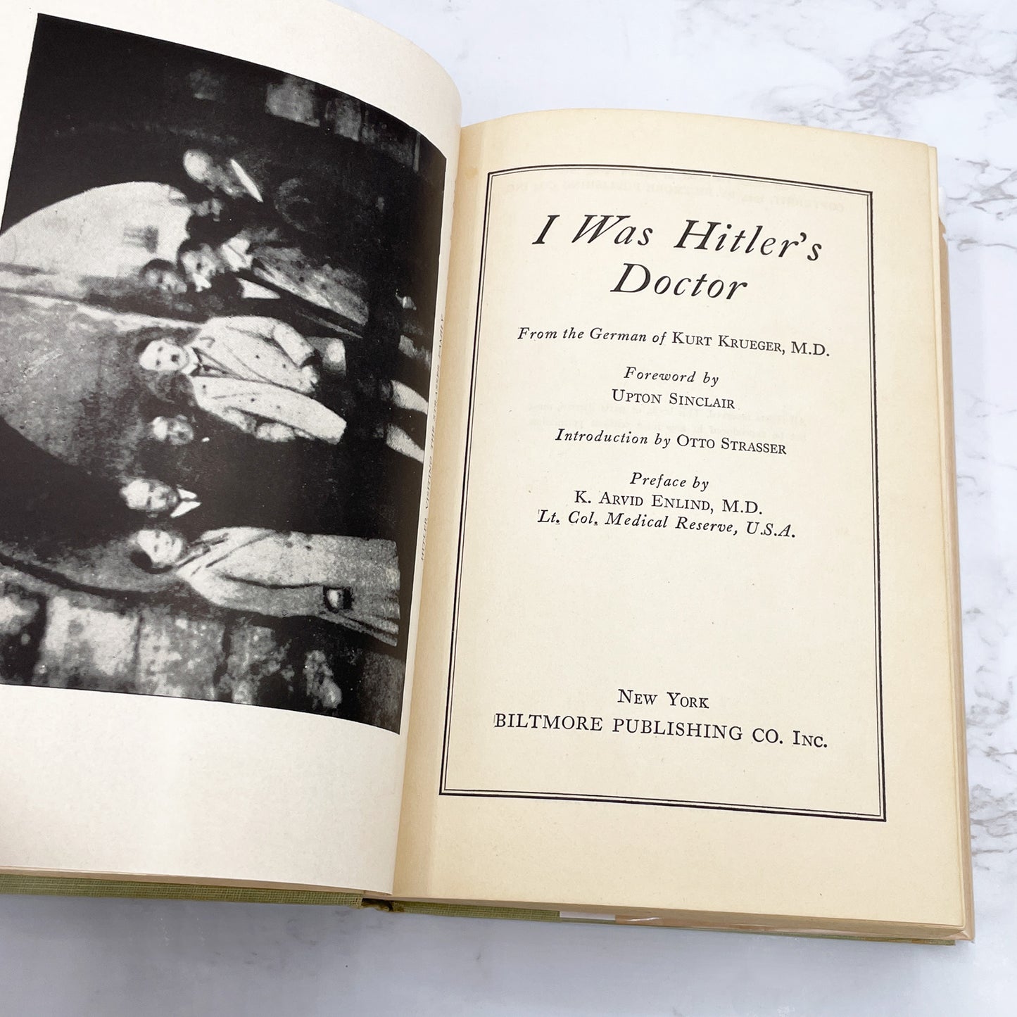 I Was Hitler's Doctor: His Intimate Life by Dr. Kurt Krueger [U.S. FIRST EDITION] 1943 • Biltmore