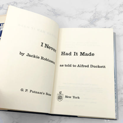 I Never Had It Made by Jackie Robinson [FIRST EDITION] 1972 • G.P Putnam's Sons