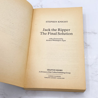 Jack the Ripper: the Final Solution by Stephen Knight [U.K. PAPERBACK] 1985 • Grafton Books