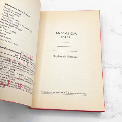Jamaica Inn by Daphne du Maurier [1966 PAPERBACK] • Pocket Books
