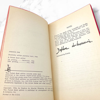 Jamaica Inn by Daphne du Maurier [1966 PAPERBACK] • Pocket Books