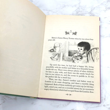 James and the Giant Peach by Roald Dahl [PERMA-BOUND HARDCOVER] 1988 • Puffin