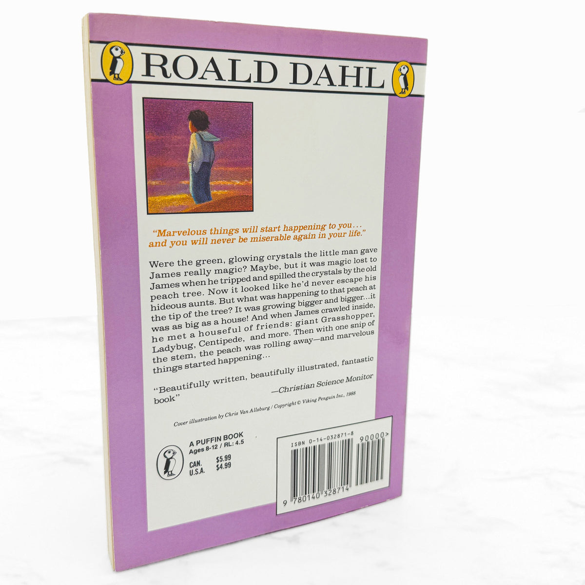 James and the Giant Peach by Roald Dahl [TRADE PAPERBACK] 1988 • Puffin Books • Mint!
