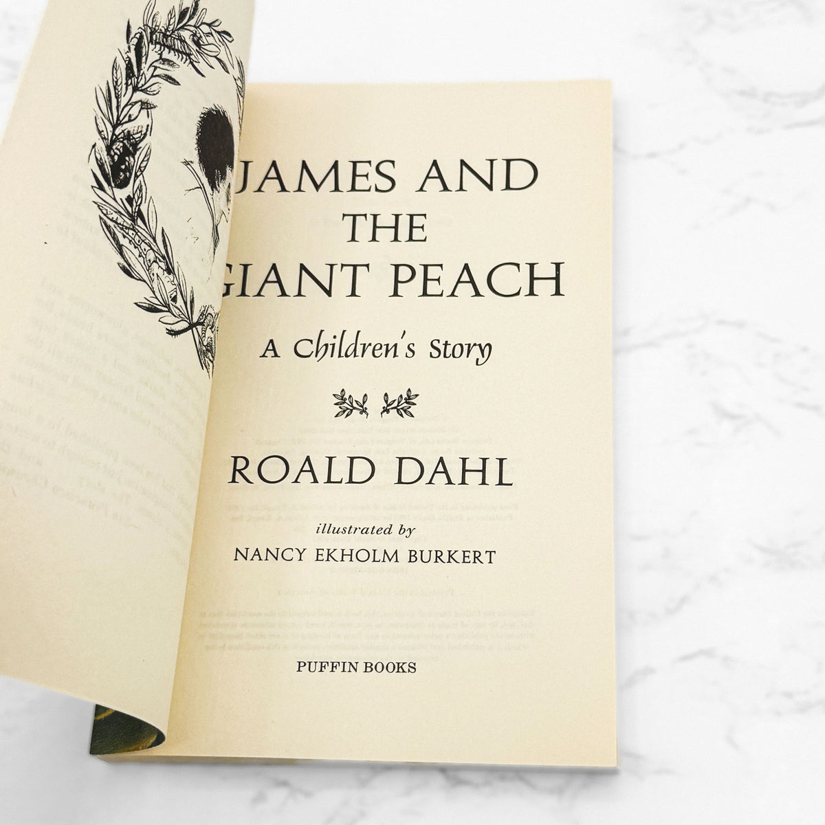 James and the Giant Peach by Roald Dahl [TRADE PAPERBACK] 1988 • Puffin Books • Mint!