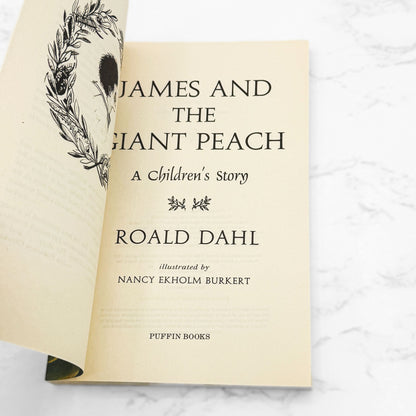 James and the Giant Peach by Roald Dahl [TRADE PAPERBACK] 1988 • Puffin Books • Mint!