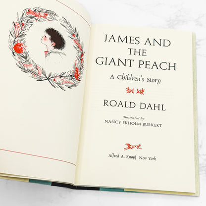 James and the Giant Peach by Roald Dahl [U.S. FIRST EDITION] 1989 Reprint • Knopf