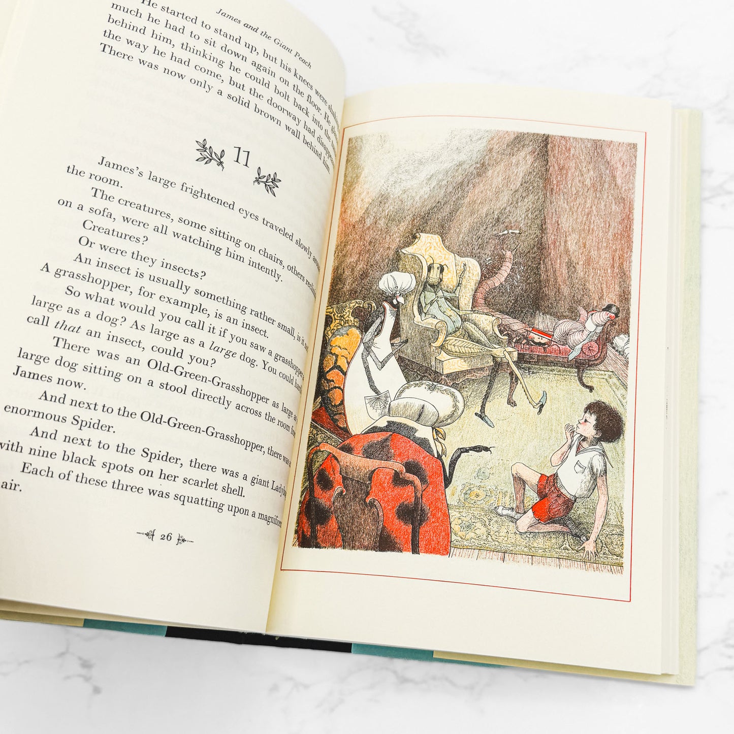 James and the Giant Peach by Roald Dahl [U.S. FIRST EDITION] 1989 Reprint • Knopf