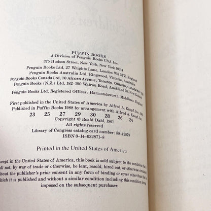 James and the Giant Peach by Roald Dahl [TRADE PAPERBACK] 1988 • Puffin Books • Mint!