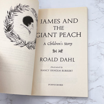 James and the Giant Peach by Roald Dahl [TRADE PAPERBACK] 1988 • Puffin Books • Mint!
