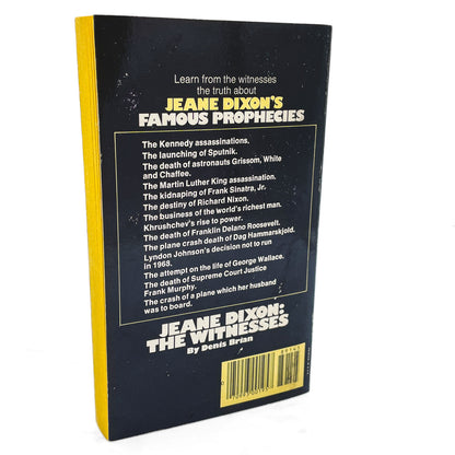 Jeane Dixon: The Witnesses by Denis Brian [FIRST PAPERBACK PRINTING] 1977 • Warner