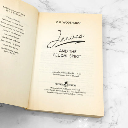 Jeeves and the Feudal Spirit by P.G. Wodehouse [TRADE PAPERBACK] 1990 • Perennial Library