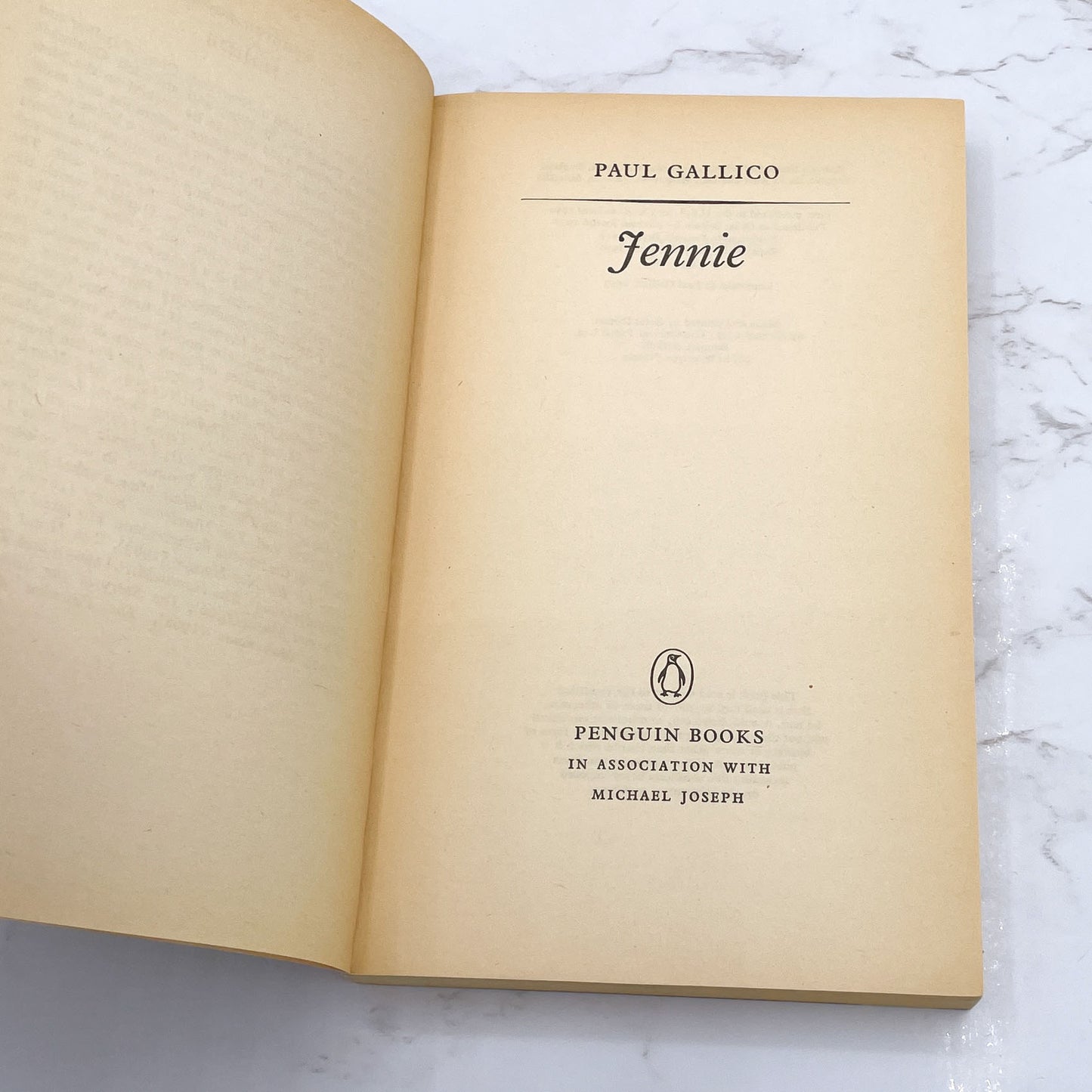 Jennie by Paul Gallico [U.K. PAPERBACK] 1970 • Penguin