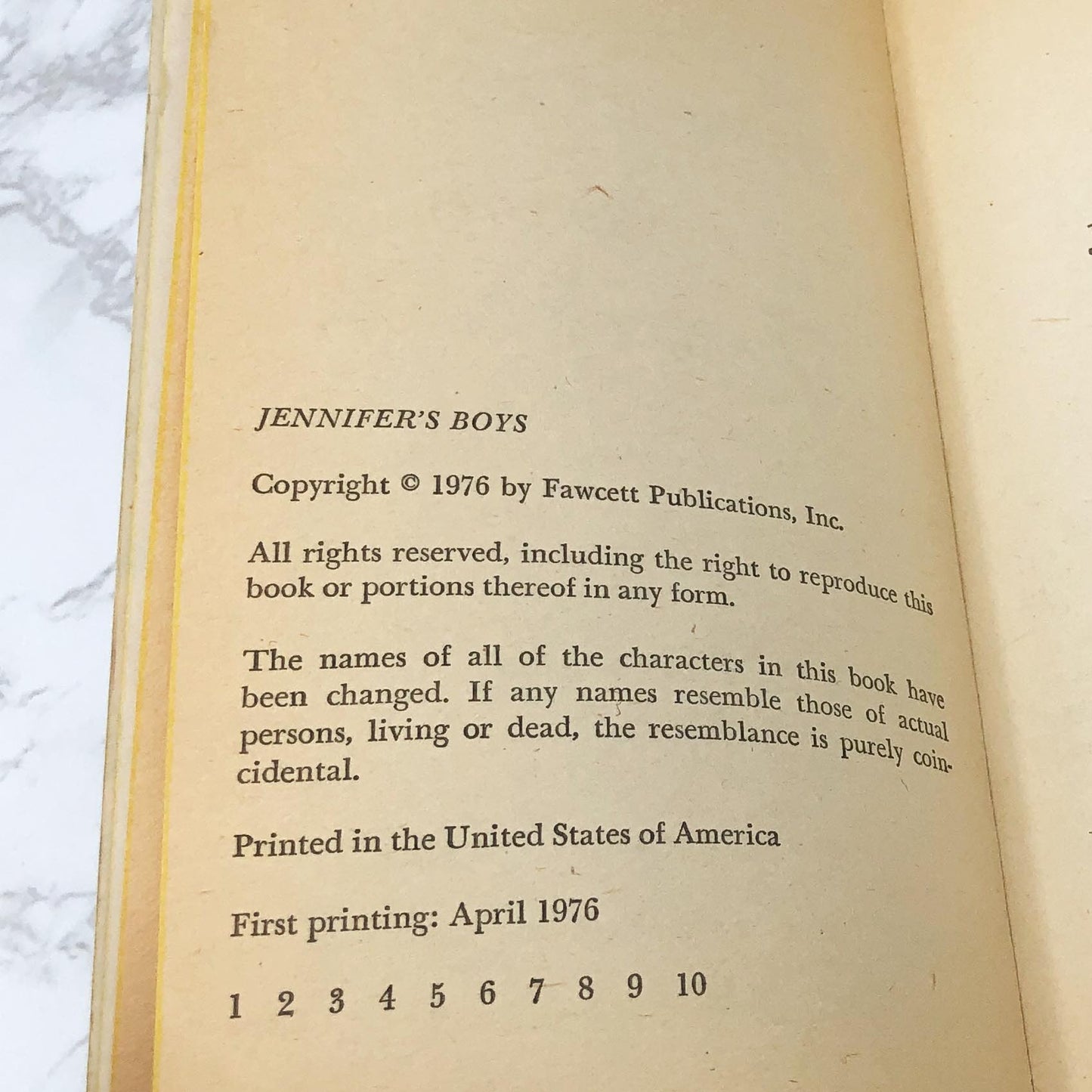 Jennifer's Boys by Jennifer Sills [1976 SLEAZE PAPERBACK] • Fawcett Gold Medal